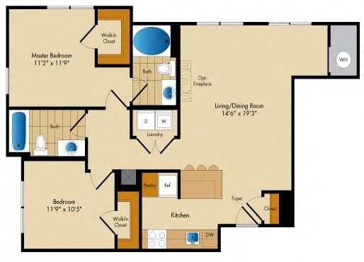 Floor Plan Image of Apartment Apt 4309